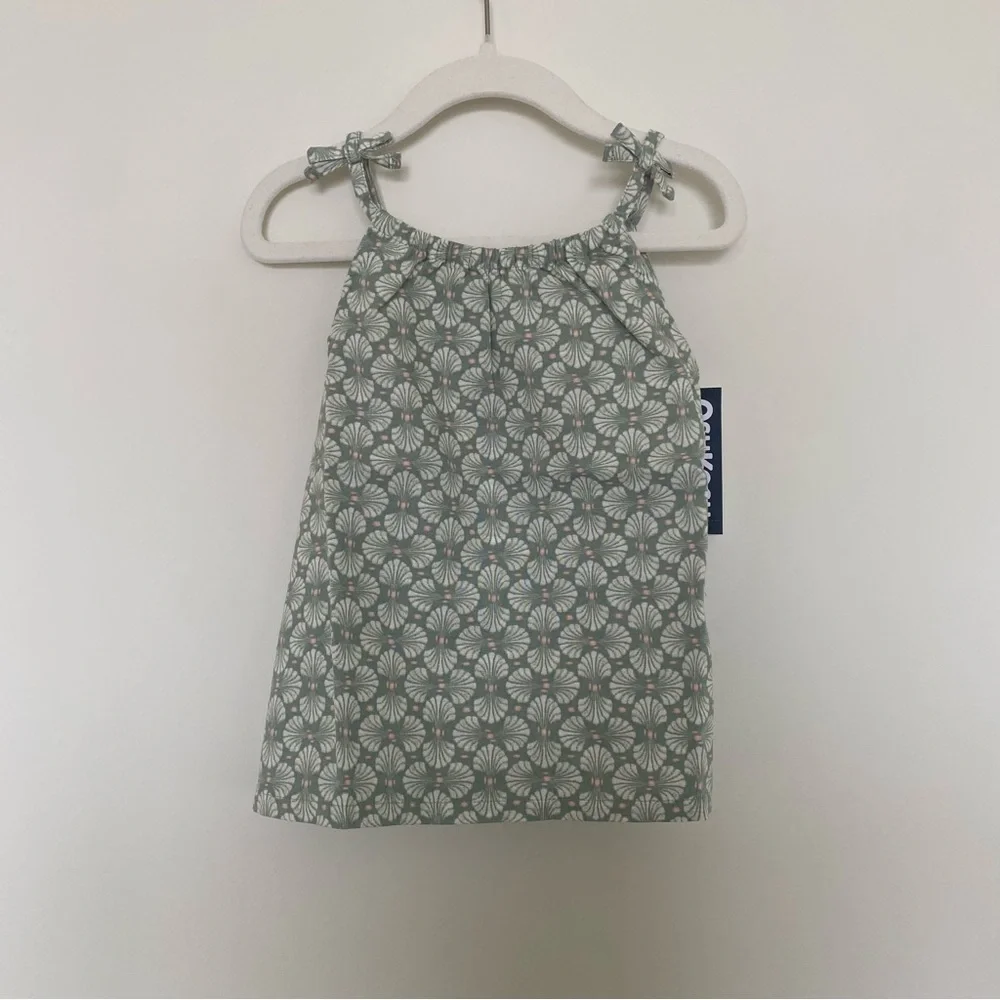 OshKosh B’gosh toddler tropical print green tank top